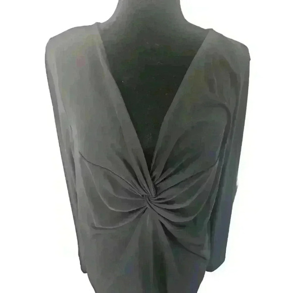 Torrid Womens Black Twist Front Long Sleeve Bodysuit 3 - Picture 3 of 14